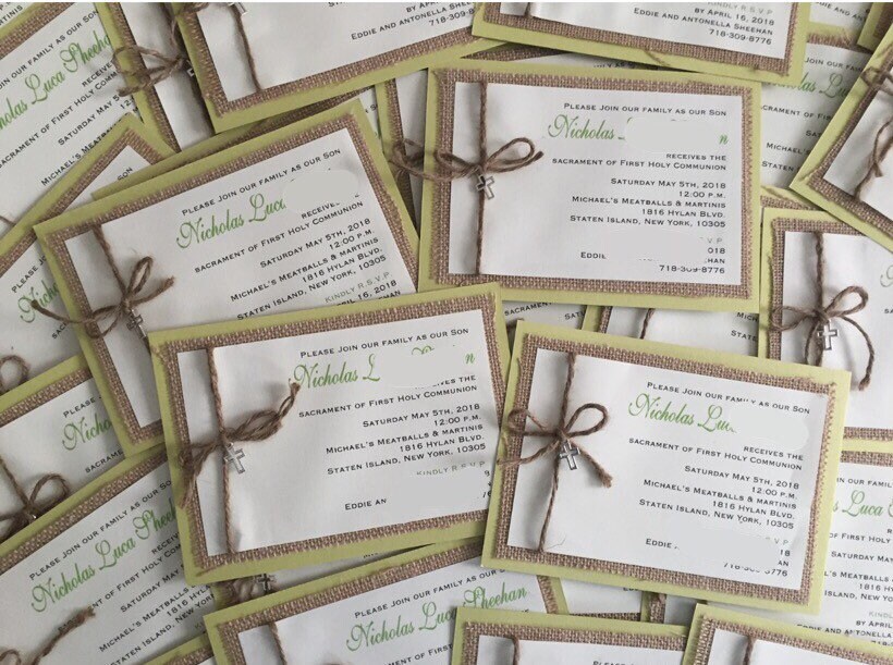 Neutral Natural Rustic Ivory and Burlap Invitation - Image 4